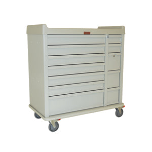 Harloff SL72MD Standard Dual Column 72 Bin Multi-Dose Med Cart  Yellow