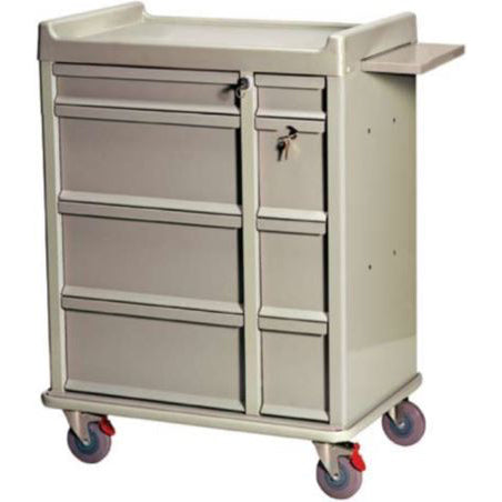 Harloff Standard Line 480 Capacity Punch Card Medication Cart - 1