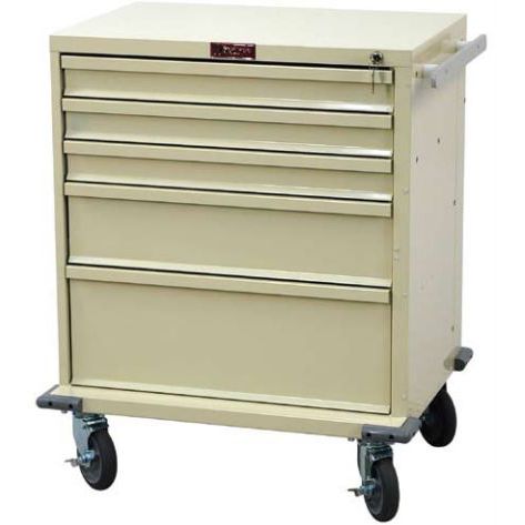 Harloff V24-5K 5 Drawer Procedure Cart  Yellow