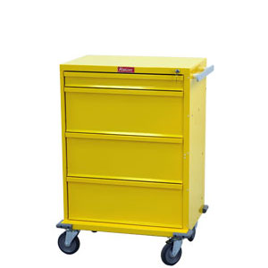 Harloff V30-4K 4 Drawer Procedure Cart  Yellow