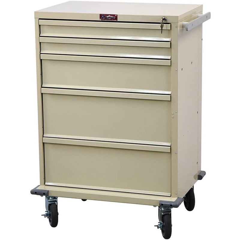 Harloff V30-5K Five Drawer Procedure Cart  Yellow