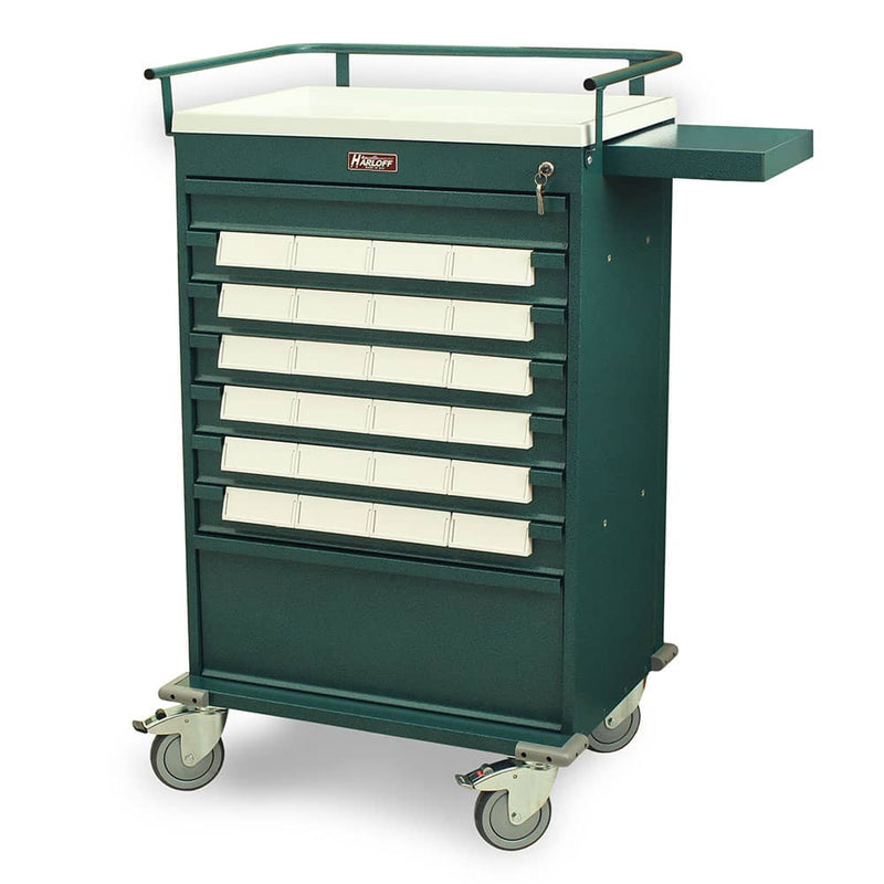 Harloff Value Med-Bin Cart with Key Lock  Hammer Black