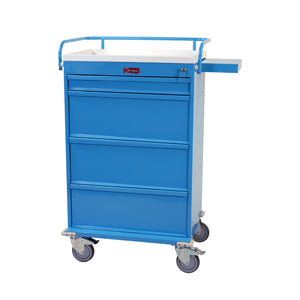 Harloff VLT150MOT Value Line Tall Medication Cart W/Lock Choice, Medicine On Time Compatible  E-Lock Keypad, Yellow