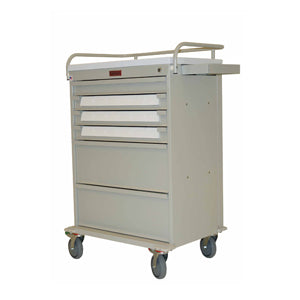 Harloff VLT18BIN3 Value Line 18 Bin Med Cart W/Lock Choice, Narcotics Box