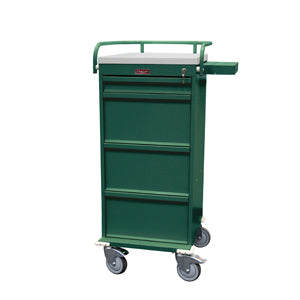 Harloff VLT240PC Value Line 240 Punch Card Medication Cart W/Key Lock  Multi-Code E-Lock, Yellow