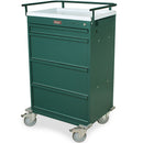 Harloff VLT360PC Value Line Punch Card Medication Cart - Hammertone Green