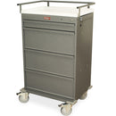 Harloff VLT360PC Value Line Punch Card Medication Cart - Hammertone Gray