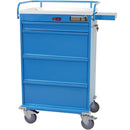 Harloff VLT360PC Value Line Punch Card Medication Cart with Electronic Lock - Light Blue