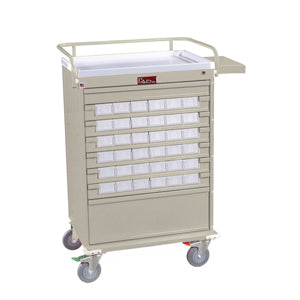 Harloff VLT36BIN3 Value Line 36 Bin Med Cart W/Narcotics Box  Specialty, E-Lock, Yellow