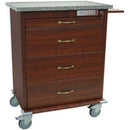 Harloff Wood Vinyl 540 Capacity Punch Card Medication Cart