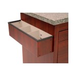 Harloff WV-2359 Wood Vinyl Cup & Straw Holder  Buffalo Oak