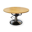 Hausmann 48" Round Table - Natural Oak with Hydraulic Lift