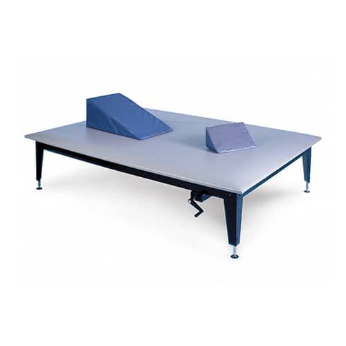 Hausmann Bariatric Crank Hydraulic Mat Platform  6' x 8' with Gray Vinyl