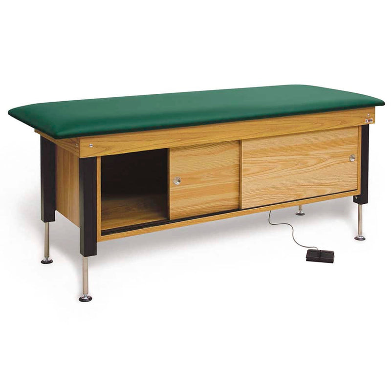 Hausmann Bariatric Electric Hi-Lo Treatment Table with Sliding Cabinet Doors