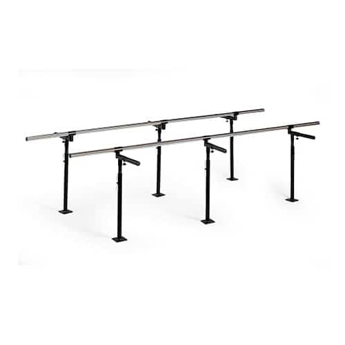 Hausmann Bariatric Height and Width Adjustable Floor Mounted Parallel Bars  10' Length