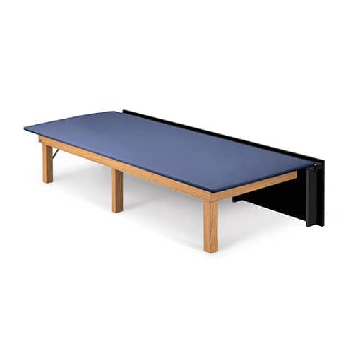 Hausmann Bariatric Space Saver Wall Folding Mat Platform  with Folkstone Gray Laminate and Regimental Blue P