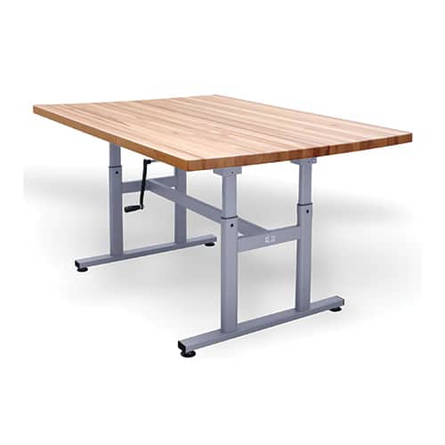 Hausmann Butcher Block Crank Table  48" x 66"