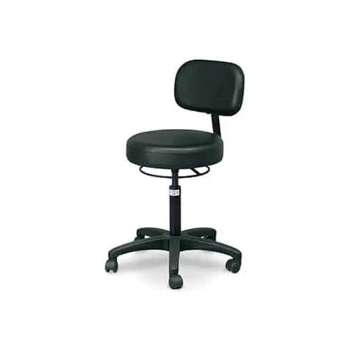 Hausmann Economy Air-Lift Stool with Circular Ring Control Handle and Backrest