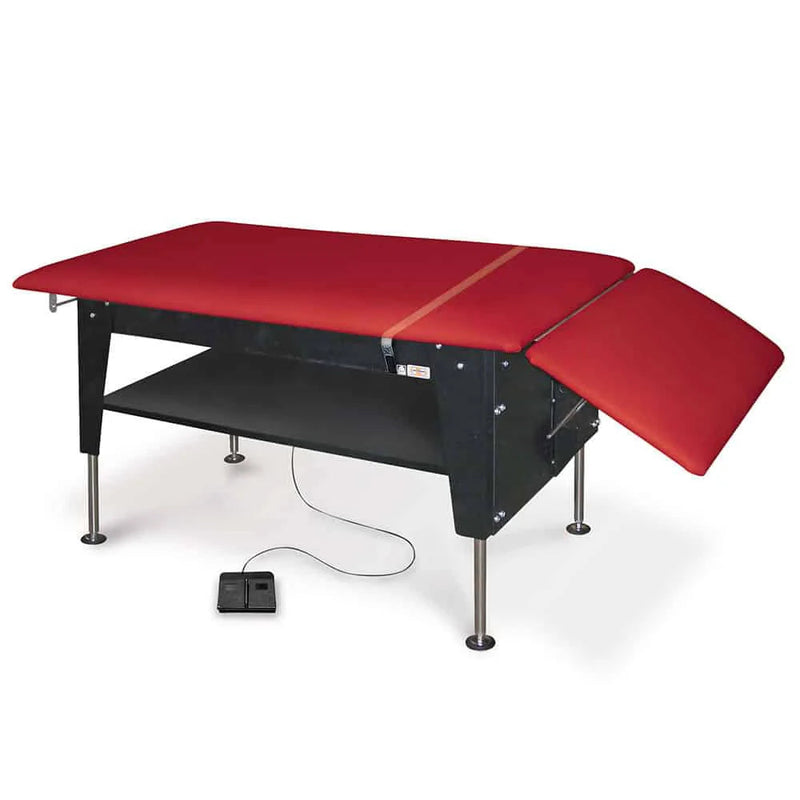 Hausmann Electric Hi-Lo Changing Table with Paper Dispenser/Cutter  with Regimental Blue Pro-FORM Upholstery and Safet
