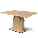 Hausmann Hydraulic Lift Table - Natural Oak - 48" x 66"