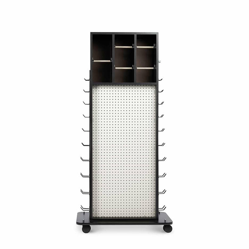 Hausmann Multi-Purpose Combination Rack with Mirror with almond coated pegboard