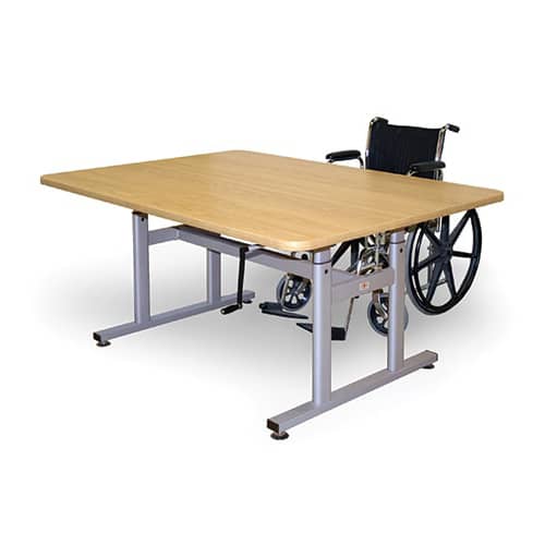 Hausmann Natural Oak Laminate Crank Table  48" x 66"