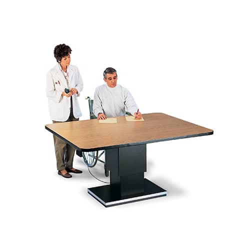 Hausmann Natural Oak Power Table  48" x 66" x 27-39" H