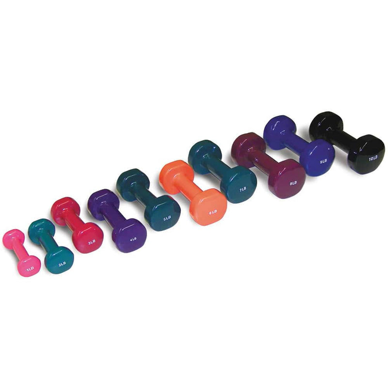 Hausmann Set of 10 Vinyl Dumbbells