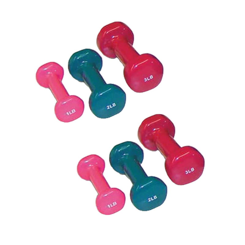 Hausmann Set of 6 Vinyl Dumbbells