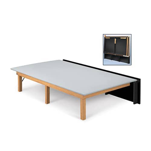 Hausmann Space Saver Wall Folding Mat Platform  5' x 7' with Folkstone Gray Laminate and Gray Viny