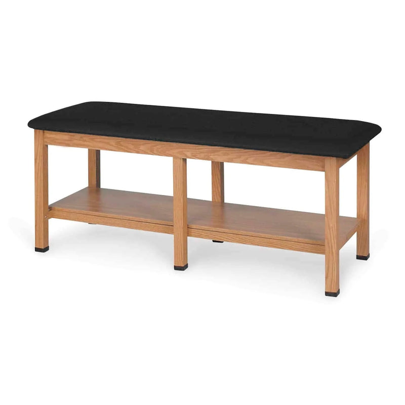 Hausmann Timber Premier 6-Leg H-Brace Treatment Table with Slate Gray Laminate and GS Backrest  with Grotto Green ComfortPLUS Upholstery