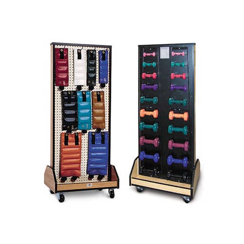 Hausmann Weight and Dumbbell Combo Rack  Accessorized