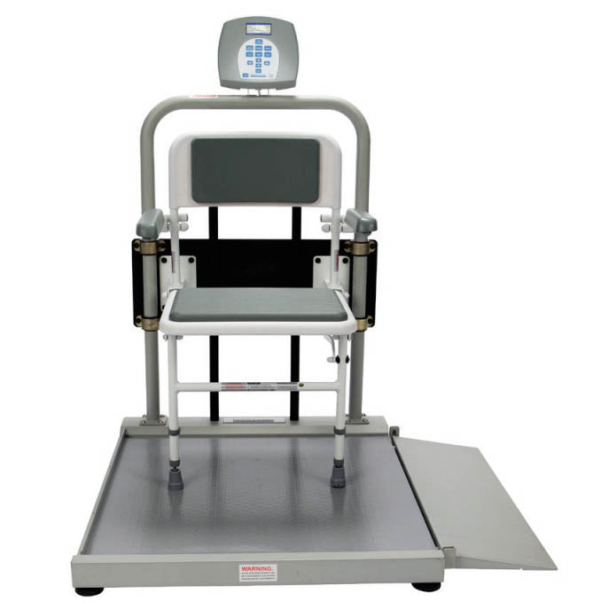 Health o meter 2500 Digital Wheelchair Ramp Scale with Foldaway Seat  Scale (LB and KG) with Wireless