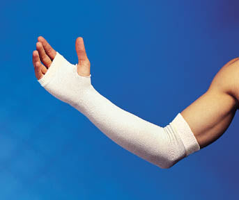 Gentell Glensleeve Ii Arm & Leg Protectors  Hand-Wrist-Arm Protector, White, 18"L x 3"W, 12 pr
