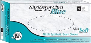 Innovative Healthcare Corp., Inc. Innovative Nitriderm Ultra Blue Nitrile Synthetic Powder-Free Non-Sterile Exam Gloves 