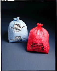 Medegen Saf-T-Tuff Kick Bucket Liners  Kick Bucket Liner, 18" x 8" x 16", Red, 1.3 mil, 5