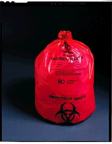 Medegen Ultra-Tuff Infectious Waste Bags  Bag, 28" x 31", 1.25 mil, 20 gal, 250/cs