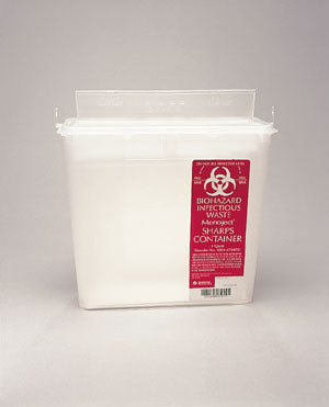 Plasti Wall Mounted Sharps Disposal System  Container-5-Qt-Clear-10-bx-2-bx-cs-20-cs-plt