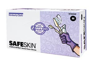 Halyard Purple Nitrile Dental Exam Gloves  , Medium, 100/bx, 10 bx/cs (60 cs/plt)