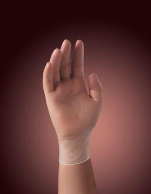 Halyard Synthetic Vinyl Gloves - Powder Free  , X-Large, Smooth Finish, 90/bx, 10 bx/cs