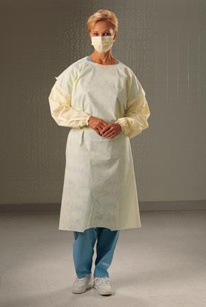 Halyard Control Cover Gown  Gown, Yellow, X-Large, 100/cs
