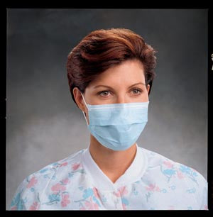 Halyard Standard Face Masks  Procedure Mask, Blue, 50/pkg, 10 pkg/cs (60 cs/plt