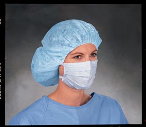 Halyard Standard Face Masks  Soft Touch II Surgical Mask, Blue, 50/pkg, 6 pkg/c