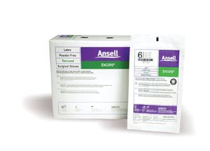 Ansell Encore Powder-Free Sterile Surgical Gloves  Size 9, Powder-Free, Latex, Sterile, 50 pr/bx, 4 b