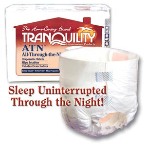 Principle Business Tranquility All-Through-The-Night Disposable Briefs  Brief, X-Large Adult, 56" to 64", 34 fl oz Capacit