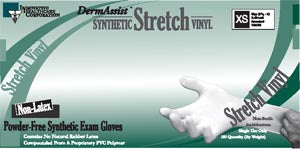 Innovative Healthcare Corp., Inc. Innovative Dermassist Stretch Vinyl Exam Gloves  Exam, X-Large (9½ - 10), Stretch Vinyl, Non-Steril