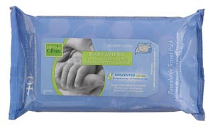 Pdi Professional Disposables, Intl. Pdi Nice-N-Clean Baby Wipes  ( Unscented), 7" x 8", 40/pk, 12 pk/cs (120 cs/plt