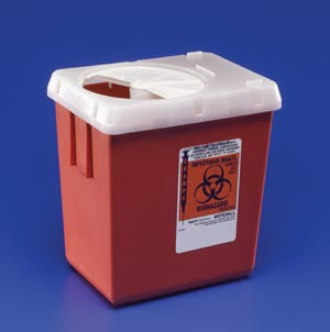Cardinal Health Phlebotomy Sharps Containers  Container, 2.2 Qt, Red, 60/cs (16 cs/plt)