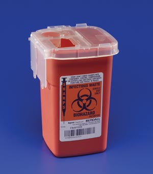 Cardinal Health Phlebotomy Sharps Containers  Container, 1 Qt, Red, 100/cs (24 cs/plt)