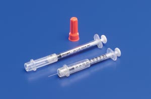 Cardinal Health Monoject Insulin Safety Syringes  Syringe, ½mL, 29G x ½", 100/bx, 5 bx/cs
